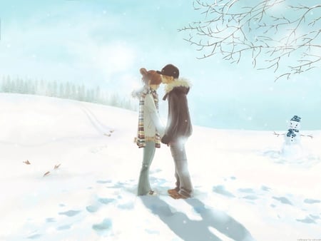 Love Winter - love, girl, boy, snow, winter