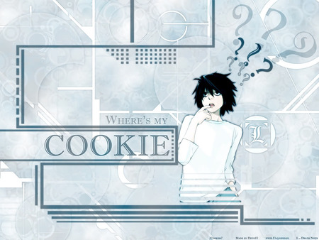 Where's My Cookie - cookie death, lawliet, note, l, deathnote