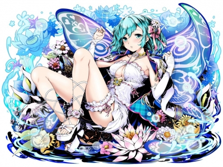 Blue Butterfly Girl