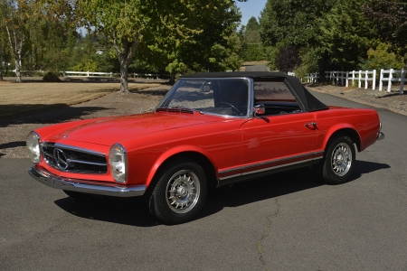 1966 Mercedes-Benz 230SL 2-Door Convertible 2.3 4-Speed Automatic - sports, mercedes, automatic, 4-speed, car, red, old-timer, benz, convertible, 230sl, 2-door