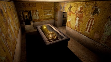 Tutankhamuns Tomb - ancient, egypt, tutankhamun, coffin, tomb