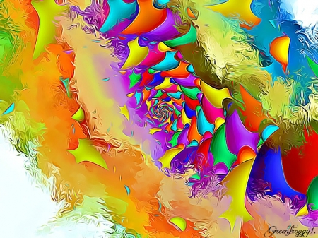 WAVES OF COLOUR - WAVES, FRACTAL, ABSTRACT, COLOURS