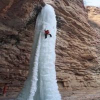 Frozen Waterfall In China