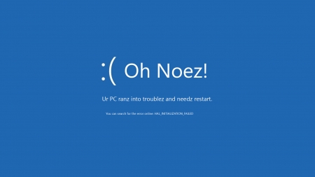 Oh Noez - typography, blue background, humor, text, quotes