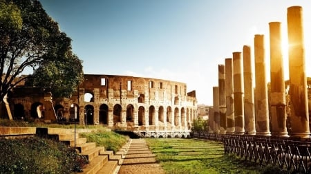 The Colosseum of Rome - building, ancient, rome, colosseum