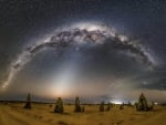 Milky Way and Zodiacal Light over Australian Pinnacles