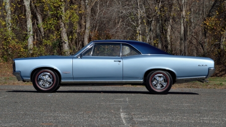 1966 Pontiac GTO - classic, muscle, blue, gm