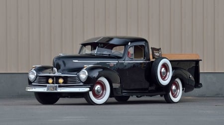 1947-Hudson-Pick-Up - classic, black, whitewalls, truck