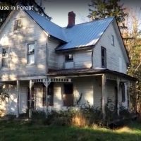 Creepy Abandoned House in Forest