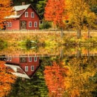 Villa on Autumn Forest