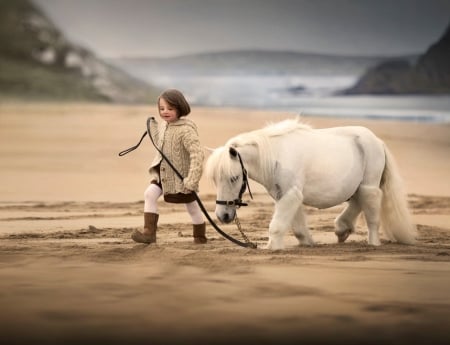 End Of A Long Day . . - pony, fun, kids, female, boots, brunettes, children, western, girls, cowgirl, style, outdoors