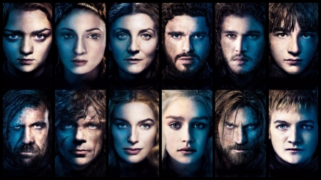 Game of Thrones (TV Series 2011â€“ ) - actress, collage, girl, tv series, fantasy, black, poster, man, actor, game of thrones