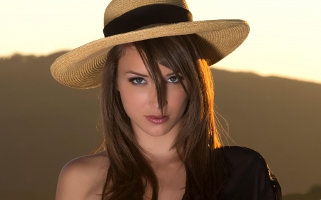 That Look . . - style, girls, western, malena morgan, women, models, hats, ranch, outdoors, brunettes, cowgirl, fun, female, fashion