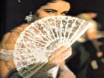 Elizabeth Taylor With Hand Fan