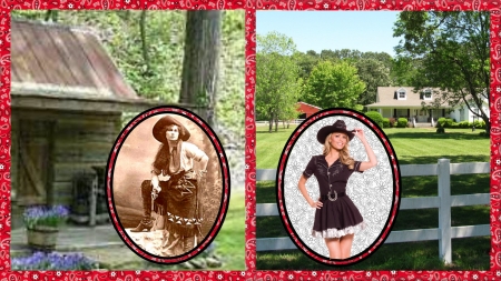 Then and Now - hats, cowgirls, today, olden