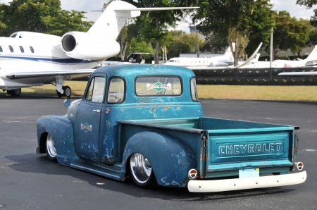 1954-Chevy-3100 - Bowtie, GM, Classic, Slammed