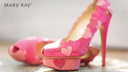 Pink stilettos - shoes, heart, pink, stilettos