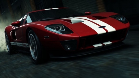Ford GT40 - ford, stripes, racing, car, red, fast, photo