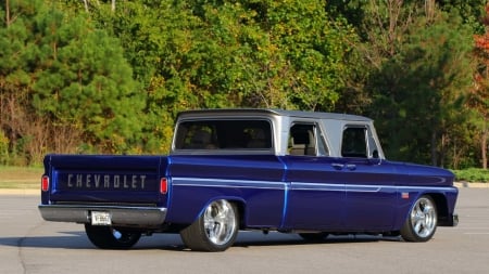 1965 Chevrolet Crew Cab Pickup - classic, silver, blue, gm