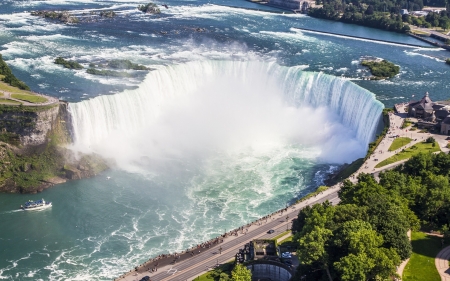 Niagara Falls - landscape, waterfall, niagara, river