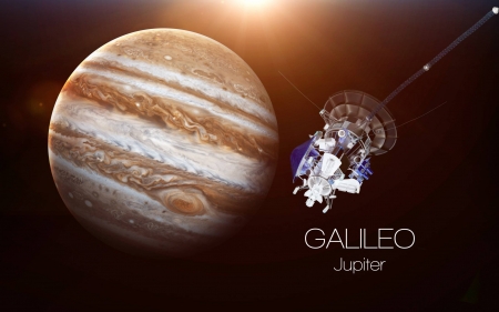 Jupiter Galileo - space, fun, satellites, Galileo, planet, cool, Jupiter