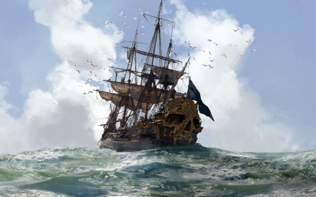 Pirate Ship - ship, game, pirate, cg