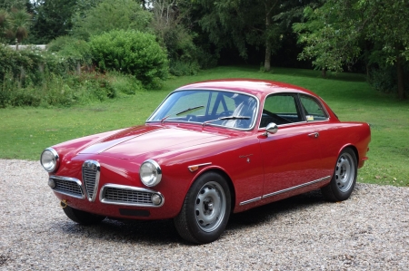 1959 Alfa Romeo Giulietta Sprint Coupe 5-Speed - sports, alfa romeo, giulietta, sprint, coupe, car, red, old-timer, 5-speed