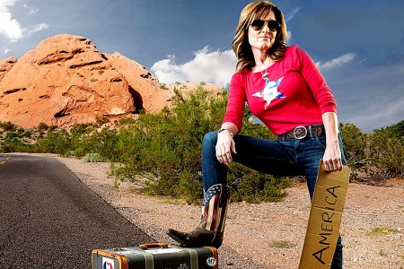 Traveling Cowgirl . . - style, girls, western, women, highway, govenor, outdoors, sarah palin, brunettes, cowgirl, fun, female, america, politics, boots