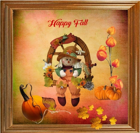 Happy Fall - fall, abstract, collages, happy