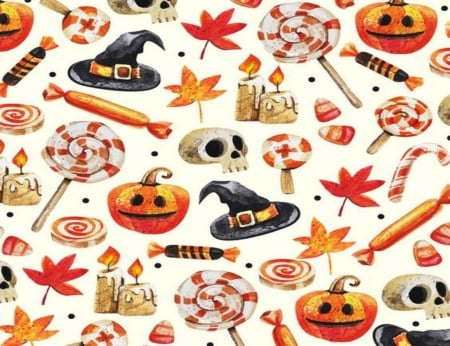 Halloween Graphic - witch, Halloween, pumpkin, skull, leaves