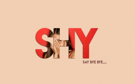 Shy - red, word, shy, quote, texture