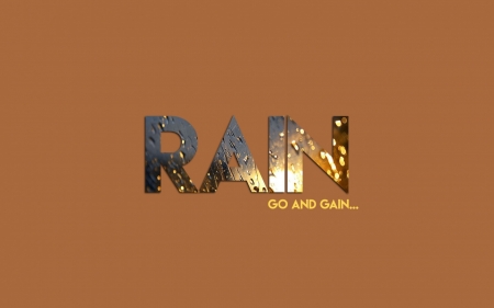 Rain - card, brown, rain, quote, word, texture