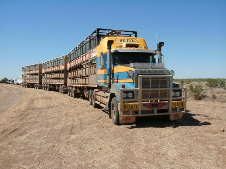 road train - train, road, outback, truck