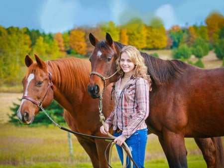 Lovely Day . . - women, fun, female, fashion, models, western, girls, cowgirl, style, outdoors, horses, blondes, ranch