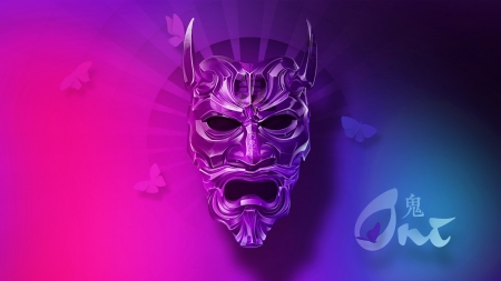 Oni mask - fantasy, oni, mask, demon