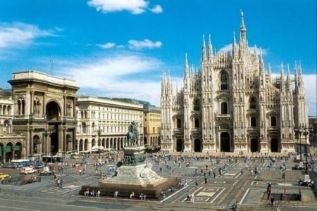 cathedral - square, cathedral, italy, milan