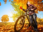 Pretty Woman In Autumn