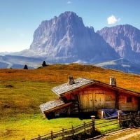 Langkofel mountain, Dolomites, Italy