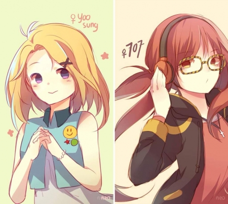 Genderbent - Cute, Seven, Girls, Yoosung