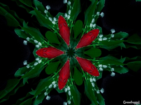 FLOWER KALEIDOSCOPE - abstract, factal, flower, kaleidoscope