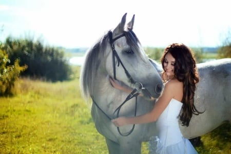 Friends Forever . . - women, fun, female, fashion, models, brunettes, western, girls, cowgirl, style, outdoors, horses, ranch