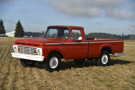 1963 Ford F-100 292ci V8 4-Speed - v8, truck, 292ci, ford, pick-up, 4-speed, red, old-timer, f-100