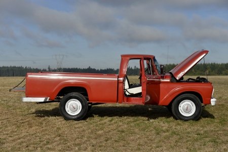 1963 Ford F-100 292ci V8 4-Speed - Truck, Red, 4-Speed, Ford, Old-Timer, F-100, 292ci, Pick-Up, V8