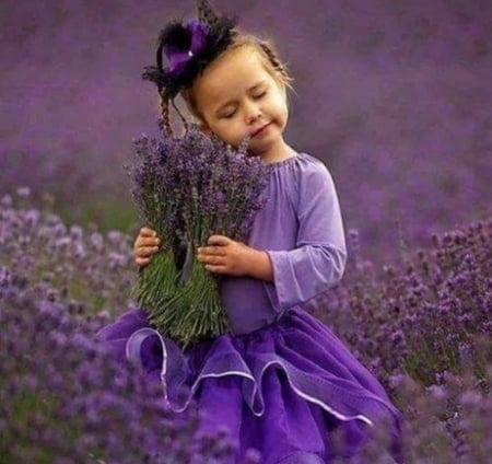 purple sweetly - kids, people, purple, photography, beauty