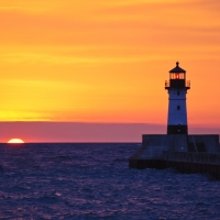 Lighthouse at Sunset