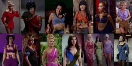 Actresses of The Original Star Trek Series - karen steele, sherry jackson, charlene polite, maggie thrett, julie newmar, mudds women, marianna hill, leslie parrish, nancy kovack, lee meriwether, susan denberg, nichelle nichols, grace lee whitney