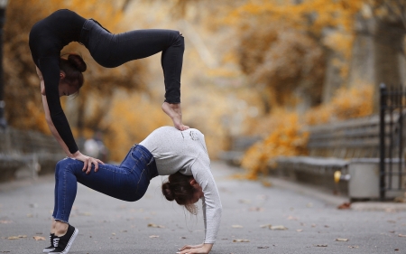 Yoga - women, girl, jeans, yoga