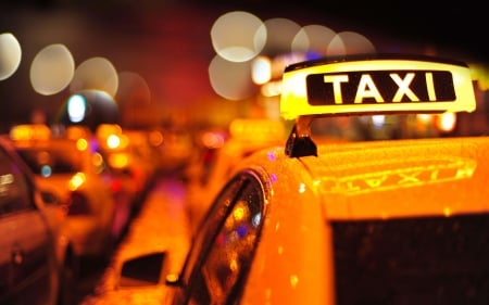 taxi - taxi, car, night, cab