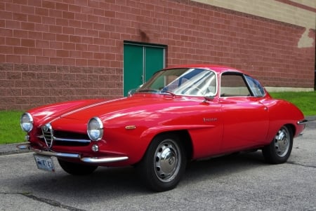 1965 Alfa Romeo Giulia 1600 Sprint Speciale Coupe 1600cc 5-Speed - sports, giulia, 1600, 1600cc, alfa romeo, sprint, coupe, car, speciale, red, old-timer, 5-speed