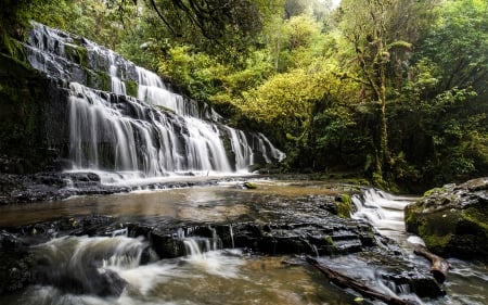 Purakaunui Waterfall, New Zealand